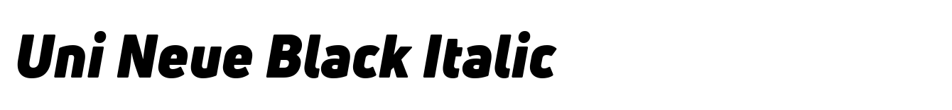 Uni Neue Black Italic image